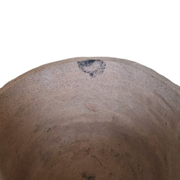 HANDMADE DECORATIVE CLAY BOWL BEIGE BROWN - Picture 2 of 5